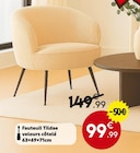 Fauteuil Tildae velours côtelé en promo chez Maxi Bazar Nanterre à 99,99 €