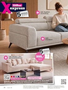 Couch im Höffner Prospekt "IMMER BESSER!" mit 60 Seiten (Mönchengladbach)