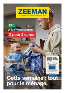 Zeeman Catalogue "Cette semaine : tout pour le ménage.", 14 pages, Roubaix,  22/01/2022 - 28/01/2022