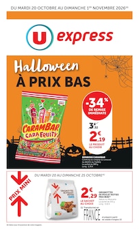 Catalogue de la semaine "Halloween À PRIX BAS" avec 1 pages, valide du 20/10/2026 au 01/11/2026 pour Le Bourget et alentours Prospectus de la semaine "Halloween À PRIX BAS" avec 1 pages, valide du 20/10/2026 au 01/11/2026 pour Le Bourget et alentours