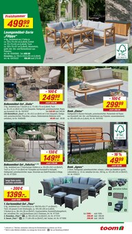 Gartensitzmöbel im toom Baumarkt Prospekt "Respekt, wer's selber macht." mit 32 Seiten (Bochum)