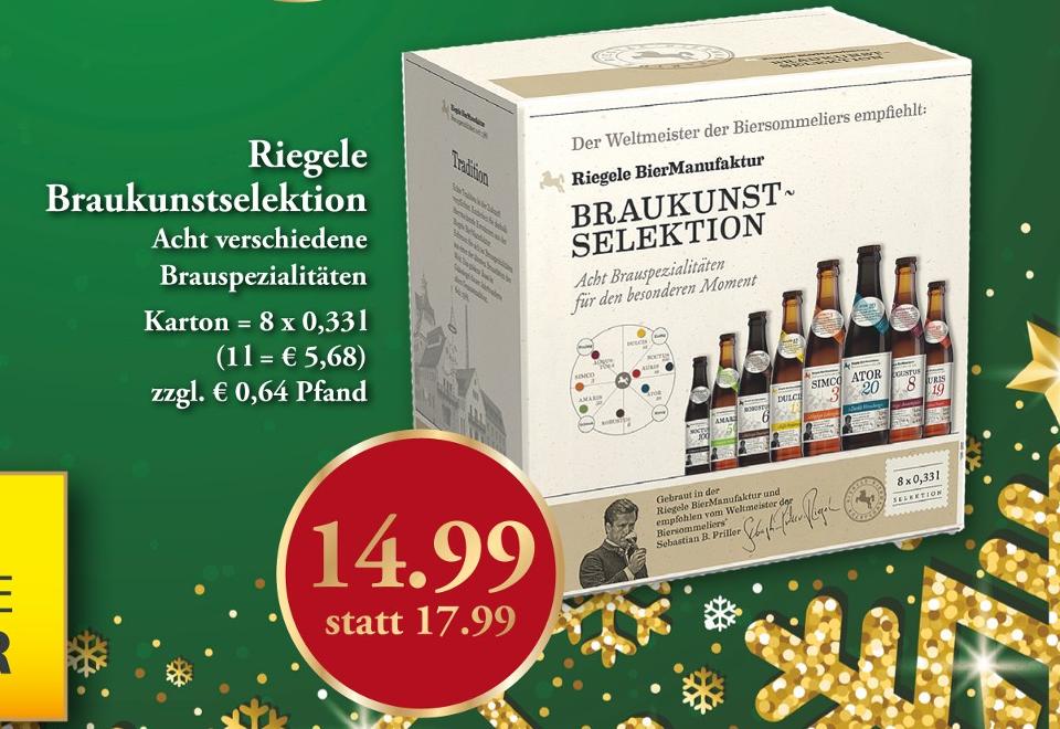 Getränkeland Havelberg - Riegele Brauspezialitäten Riegele Brauspezialitäten Angebot bei Getränkeland Havelberg im Prospekt Weihnachten ganz nach deinem Geschmack!