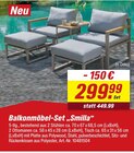 Balkonmöbel-Set Smilla im Angebot bei toom Baumarkt in Langenfeld Balkonmöbel-Set Smilla Angebote bei toom Baumarkt Langenfeld für 299,99 €