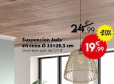 Suspension jada en cone ø 35×28,5 cm à 19,99 € dans le catalogue Maxi Bazar