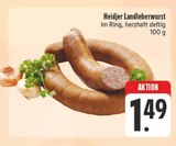 Heidjer Landleberwurst Angebote bei EDEKA Würzburg für 1,49 €