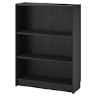 Bücherregal schwarz Eichenachbildung im IKEA Prospekt zum Preis von 44,99 €