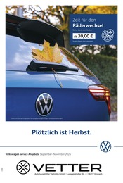 Volkswagen Prospekt „Herbstliche Angebote.“ für Schneckenlohe und Umgebung mit 1 Seite Volkswagen Prospekt für Schneckenlohe und Umgebung: „Herbstliche Angebote.“, 1 Seite, 01.09.2025 - 30.11.2025