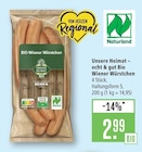 Bio Wiener Würstchen Angebote von Unsere Heimat bei Marktkauf Maintal für 2,99 €