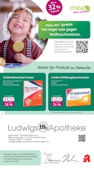 Aktueller mea - meine apotheke Prospekt "Unsere Dezember-Angebote" Seite 1 von 4 Seiten für Memmingen