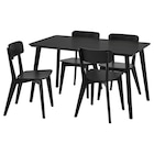 Tisch und 4 Stühle schwarz/schwarz Angebote von LISABO / LISABO bei IKEA Neunkirchen für 428,96 €