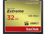 Extreme, Compact Flash Speicherkarte, 32 GB, 120 MB/s von SANDISK im aktuellen MediaMarkt Saturn Prospekt für 59,99 €