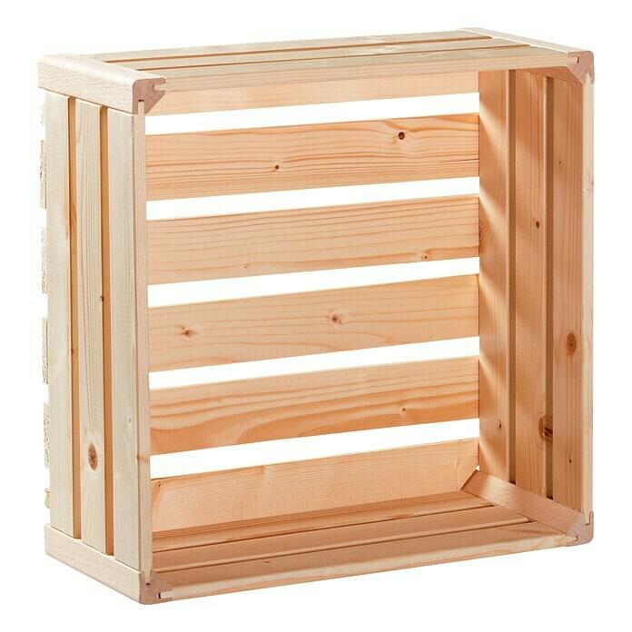 BAUHAUS Heidenheim - HolzZollhaus Holzkiste B 1/2 (35 x 35 x 16 cm, Gehobelt, Natur) HolzZollhaus Holzkiste B 1/2 (35 x 35 x 16 cm, Gehobelt, Natur) Angebot bei BAUHAUS Heidenheim im Prospekt Bringen Sie Ordnung in Werkstatt, Haus & Garten