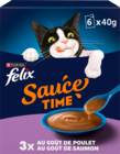 SAUCE TIME MULTIGOUTS CHAT ADULTE FELIX PURINA - PURINA dans le catalogue Auchan Hypermarché