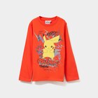 T-shirt manches longues Pokémon Pikachu orange garçon en promo chez La Halle Paris à 10,99 €