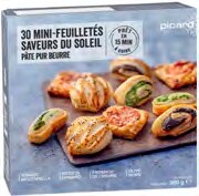 Picard Saintes - 30 mini-feuilletés saveurs du soleil Promo 30 mini-feuilletés saveurs du soleil dans le catalogue Picard "En attendant Noël" à Saintes