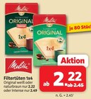 Aktuelle Melitta Angebote bei Markant Nordwest in Bielefeld Aktuelles Filtertüten 1x4 Original Angebot bei Markant Nordwest in Bielefeld ab 2,22 €
