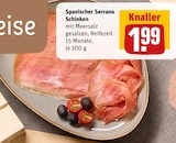 Spanischer Serrano Schinken im Angebot bei REWE in Schwerte Spanischer Serrano Schinken Angebote bei REWE Schwerte für 1,99 €