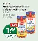 Geflügelwürstchen im V-Markt Prospekt Geflügelwürstchen von Meica im aktuellen V-Markt Prospekt für 1,99 €
