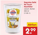 Seife No Touch Nachfüller von Sagrotan für 2,99 € bei Netto Marken-Discount im Angebot Seife No Touch Nachfüller von Sagrotan im aktuellen Netto Marken-Discount Prospekt