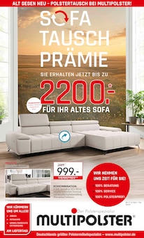 Multipolster Prospekt SOFA TAUSCHPRÄMIE! mit  Seiten