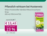 Hustenstiller Isländisch Moos Erwachsene Sirup Angebote von Stilaxx bei mea - meine apotheke Dormagen für 13,45 €