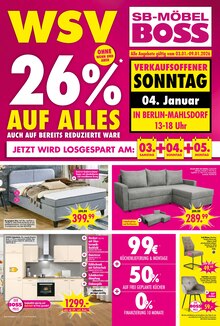 Aktueller SB Möbel Boss Prospekt für Berlin mit  Seiten