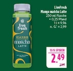 Mango matcha Latte im Angebot bei Marktkauf in Schwabach Mango matcha Latte Angebote von LiveFresh bei Marktkauf Schwabach für 2,49 €