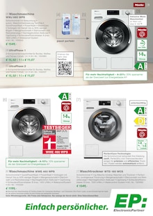 Waschmaschine im EP: Prospekt "Miele Hausgeräte -effizient und langlebig-" mit 12 Seiten (Gera)