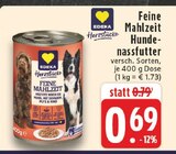 Feine Mahlzeit Hundenassfutter Angebote von EDEKA Herzstücke bei EDEKA Wermelskirchen für 0,69 €