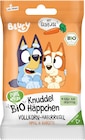 Kindersnack Bluey Vollkorn-Haferriegel Apfel & Karotte ab 12 Monaten Angebote von PURE & FUN bei dm-drogerie markt Celle für 1,65 €