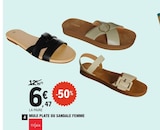 Mule plate ou sandale femme - Tissaia dans le catalogue E.Leclerc