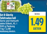 Tafeltrauben hell Angebote von Gut & Günstig bei diska Dresden für 1,49 €