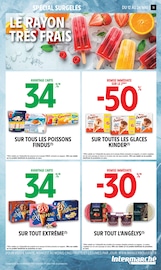Promos Kinder dans le catalogue "34% EN AVANTAGE CARTE" de Intermarché Super Kinder en promo dans le catalogue Intermarché Super à la page 11