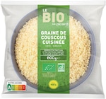 Graine de couscous cuisinée à l'huile d'olive (3,9 %) bio - PICARD en promo chez Picard Graine de couscous cuisinée à l'huile d'olive (3,9 %) bio - PICARD dans le catalogue Picard