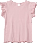 T-Shirt mit Ripp-Struktur & Rüschen, rosa, Gr. 104 von ALANA im aktuellen dm-drogerie markt Prospekt für 7,90 €