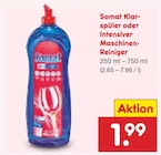 Klarspüler oder Intensiver Maschinenreiniger im Angebot bei Netto Marken-Discount in Potsdam Klarspüler oder Intensiver Maschinenreiniger Angebote von Somat bei Netto Marken-Discount Potsdam für 1,99 €