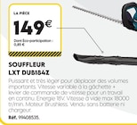 Tout Faire Santa-Maria-Poggio - Promo Souffleur LXT DUB184Z Promo Souffleur LXT DUB184Z à 149,00 € dans le catalogue Tout Faire à Santa-Maria-Poggio