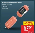 Schinkenzwiebelmettwurst im Angebot bei Netto Marken-Discount in Nordhorn Schinkenzwiebelmettwurst Angebote bei Netto Marken-Discount Nordhorn für 1,79 €
