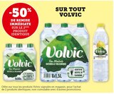 -50% de remise immédiate sur le 2ème produit identique sur tout Volvic - Volvic en promo chez Super U Bourges