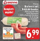 Aktuelle Bratwurst Angebote bei EDEKA in Paderborn Aktuelles Bratwurst mit Kohlrabi Gemüse Angebot bei EDEKA in Paderborn ab 6,99 €