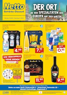 Netto Marken-Discount Prospekt "DER ORT AN DEM SPEZIALITÄTEN AUS EUROPA AUF DICH WARTEN." mit  Seiten (Albstadt)