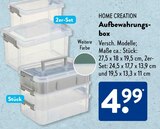Aufbewahrungsbox Angebote von HOME CREATION bei ALDI SÜD Hückelhoven für 4,99 €