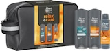 Geschenkset relax +care inkl. Kosmetiktasche 3tlg von Dove MEN+CARE für 11,95 € bei dm-drogerie markt im Angebot Geschenkset relax +care inkl. Kosmetiktasche 3tlg von Dove MEN+CARE im aktuellen dm-drogerie markt Prospekt