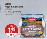 Alpen-Kaffeesahne von Saliter im aktuellen V-Markt Prospekt für 1,49 €