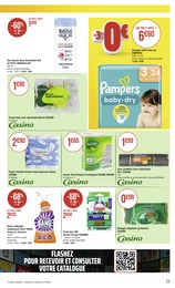 Offre Pampers dans le catalogue Casino Supermarchés du moment à la page 23