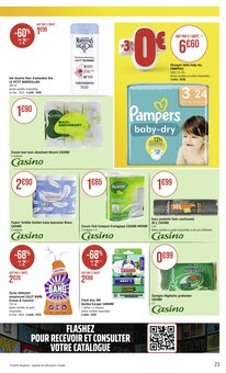 Promo Pampers dans le catalogue Casino Supermarchés du moment à la page 23