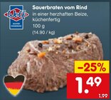 Sauerbraten vom Rind Angebote von Wolf bei Netto Marken-Discount Kaufbeuren für 1,49 €