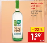Weinschorle weiß oder rose von  im aktuellen Netto Marken-Discount Prospekt für 1,29 €