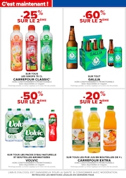 Prix et réduction Volvic dans le prospectus Carrefour en cours Offre Volvic dans le catalogue Carrefour du moment à la page 33