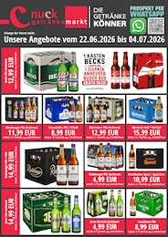 Nuck Getränke Prospekt für Freital: "DIE GETRÄNKEKÖNNER", 2 Seiten, 22.06.2026 - 04.07.2026